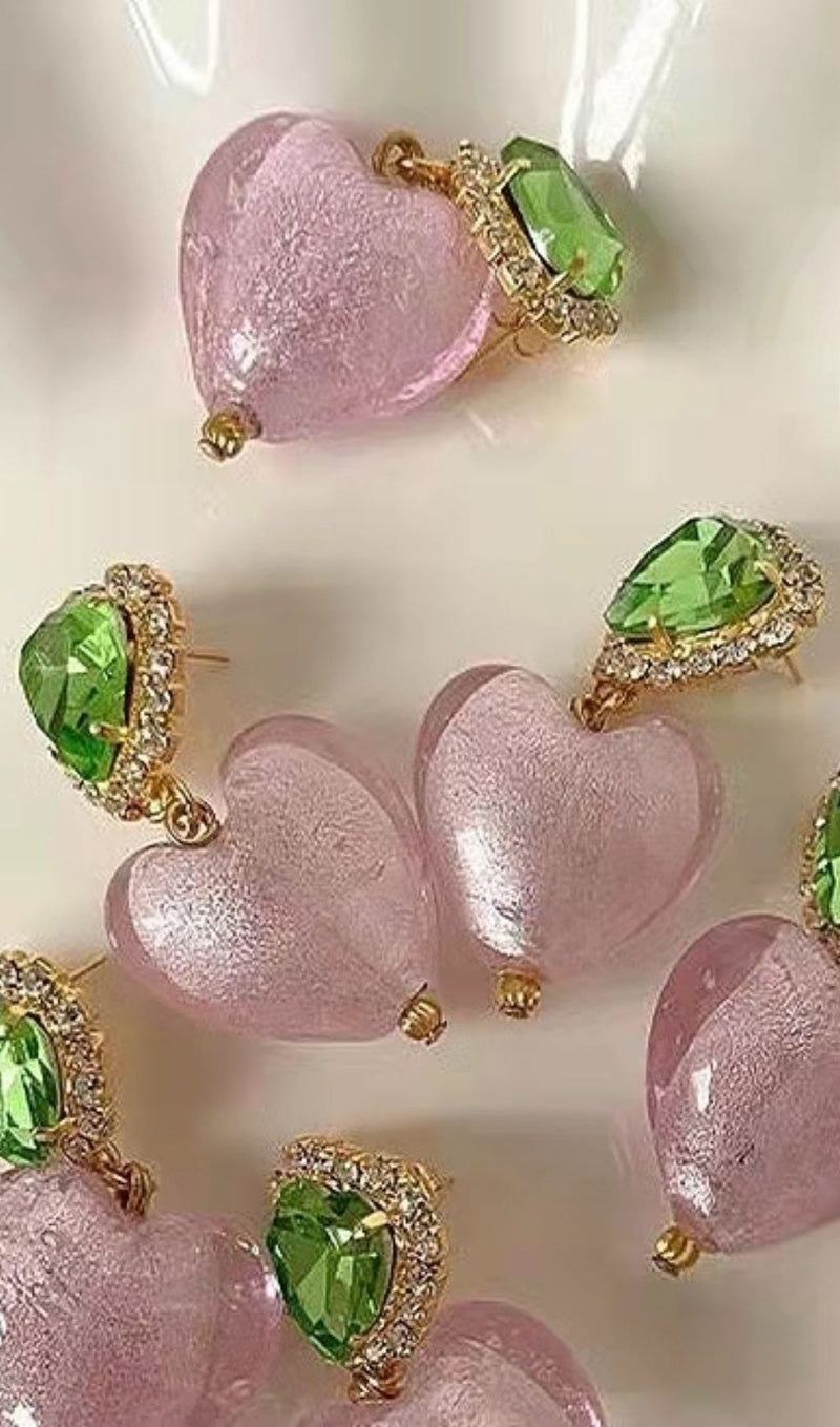 Brynlee Crystal Heart Shaped Earrings