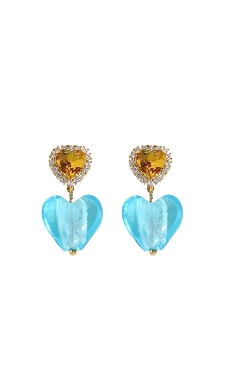 Brynlee Crystal Heart Shaped Earrings