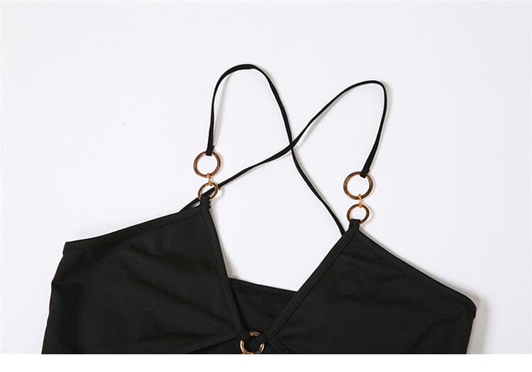 Makyah Cutout Chain Maxi Dress In Black