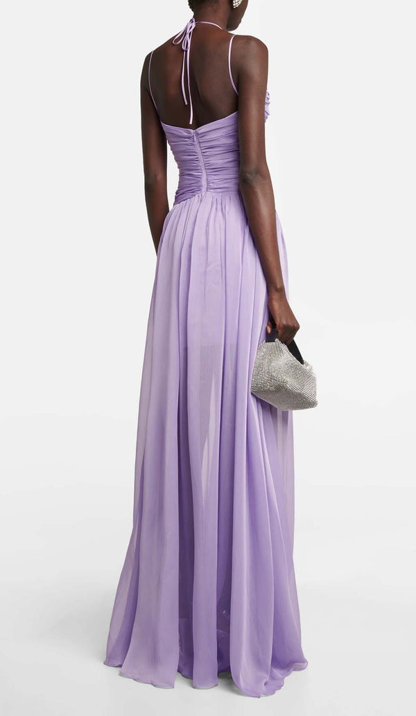 Dayzie Cutout Tulle Maxi Dress In Light Purple