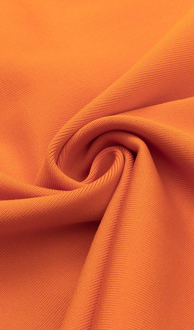 Bler Cutout Corset Midi Dress In Orange