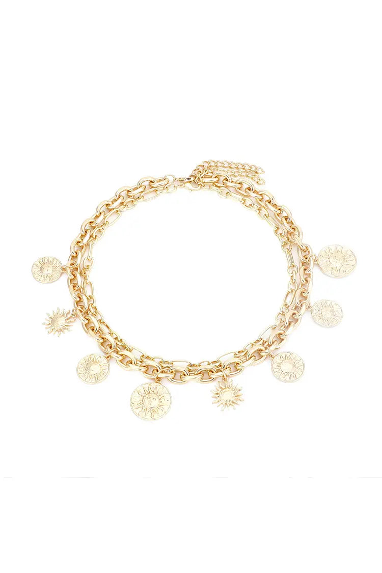 Presley Golden Sun Necklace