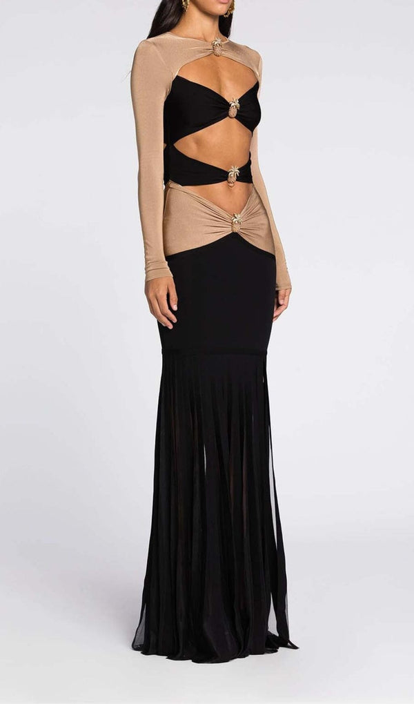 Braya Embellished Cutout Maxi Dress