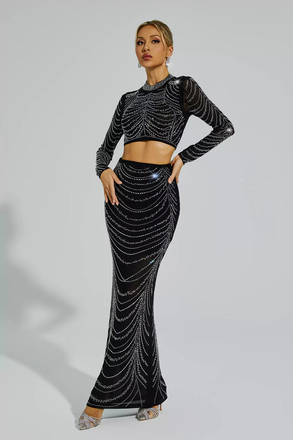 Simona Hot Diamond Stamping Set In Black