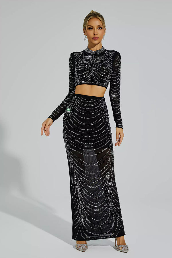 Simona Hot Diamond Stamping Set In Black