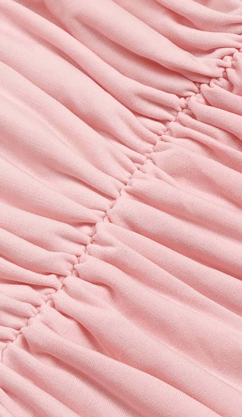 Sharina Flower-Embellished Ruched Mini Dress