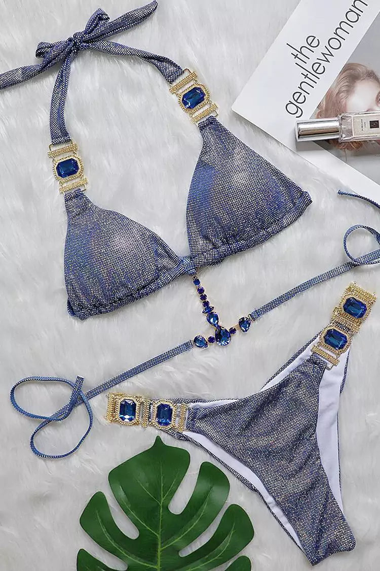 Gani Blue Crystal Bikini