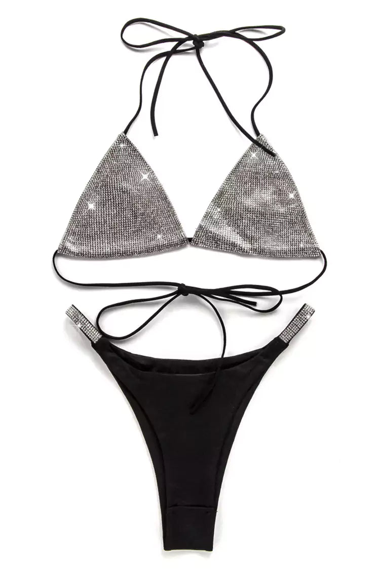 Darja Black Diamante Bikini