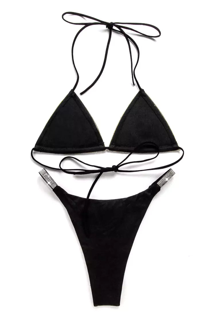 Darja Black Diamante Bikini