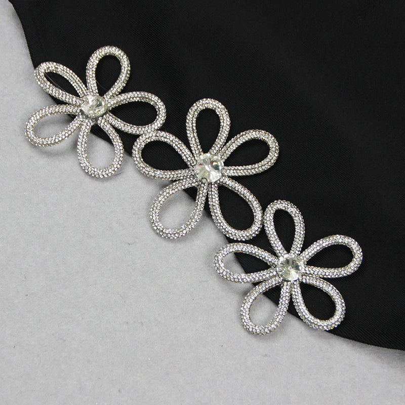 Kiwis Cutout Sleeveless Hot Rhinestone Set