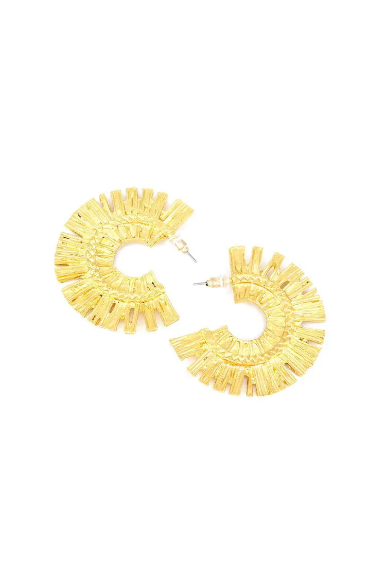 Maike Golden Semicircle Earrings