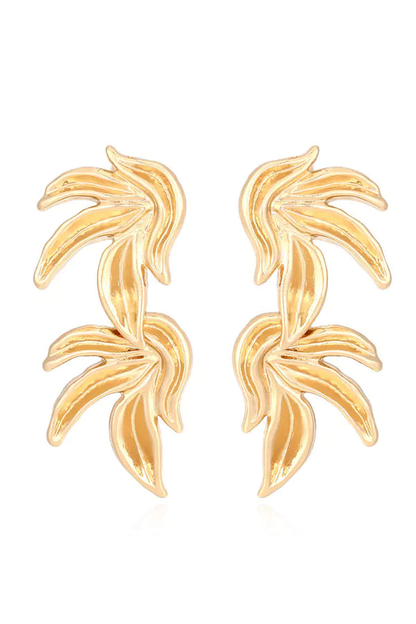 Bexiron Gold Leaves Earrings