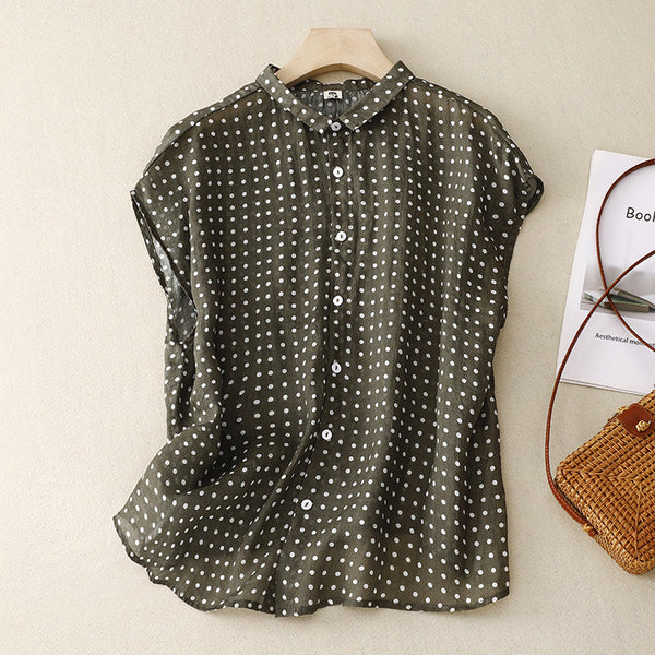 Verona Polka Dot Sleeveless Blouse