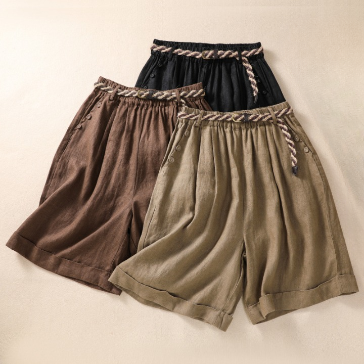 Maeve Cotton Wide-Leg Shorts