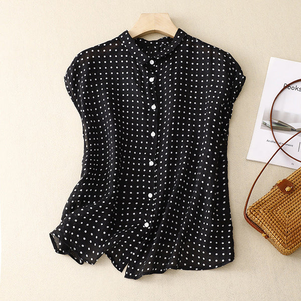 Verona Polka Dot Sleeveless Blouse