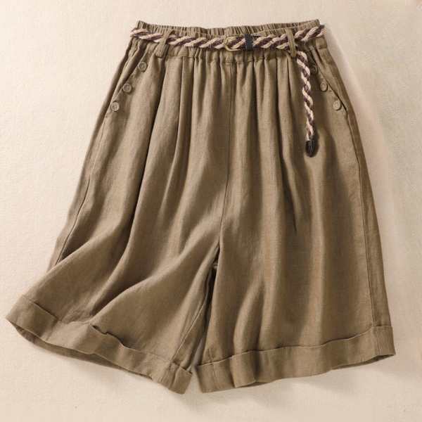 Maeve Cotton Wide-Leg Shorts