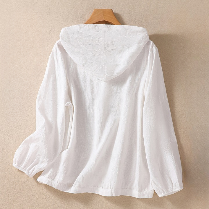 Ruth Linen Hooded Blouse