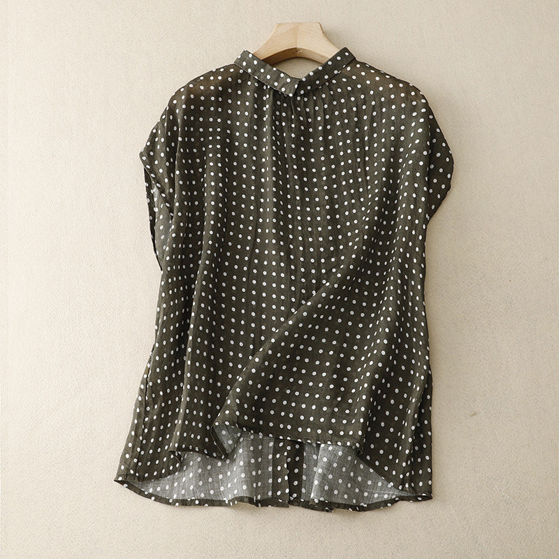 Verona Polka Dot Sleeveless Blouse