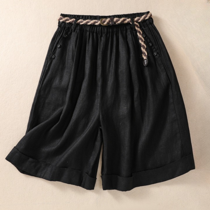 Maeve Cotton Wide-Leg Shorts