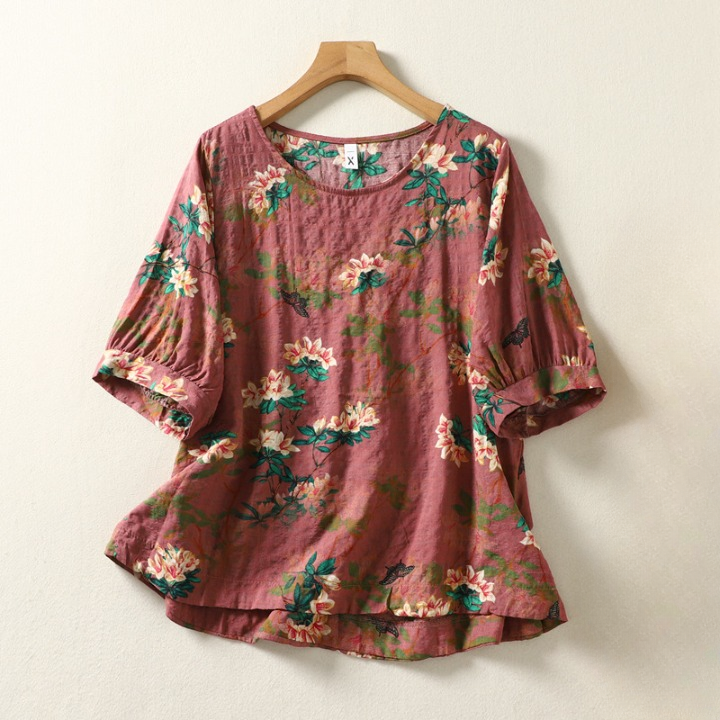 Amelie Floral Linen Blouse