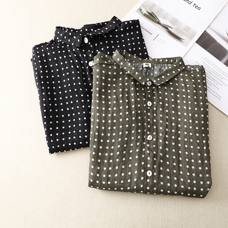Verona Polka Dot Sleeveless Blouse