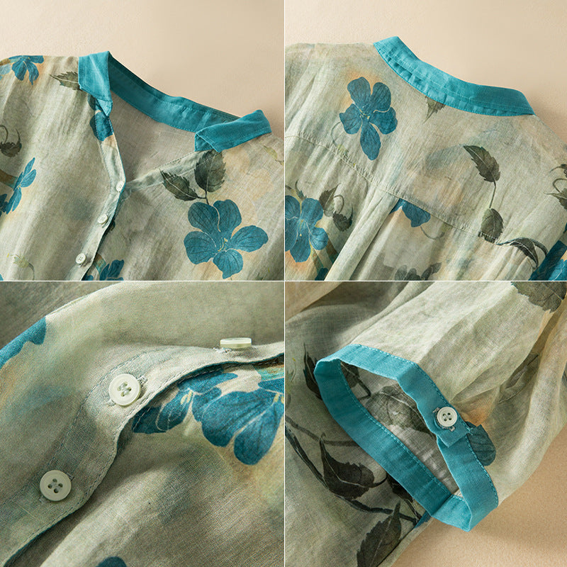 Sienna Linen Floral Dress