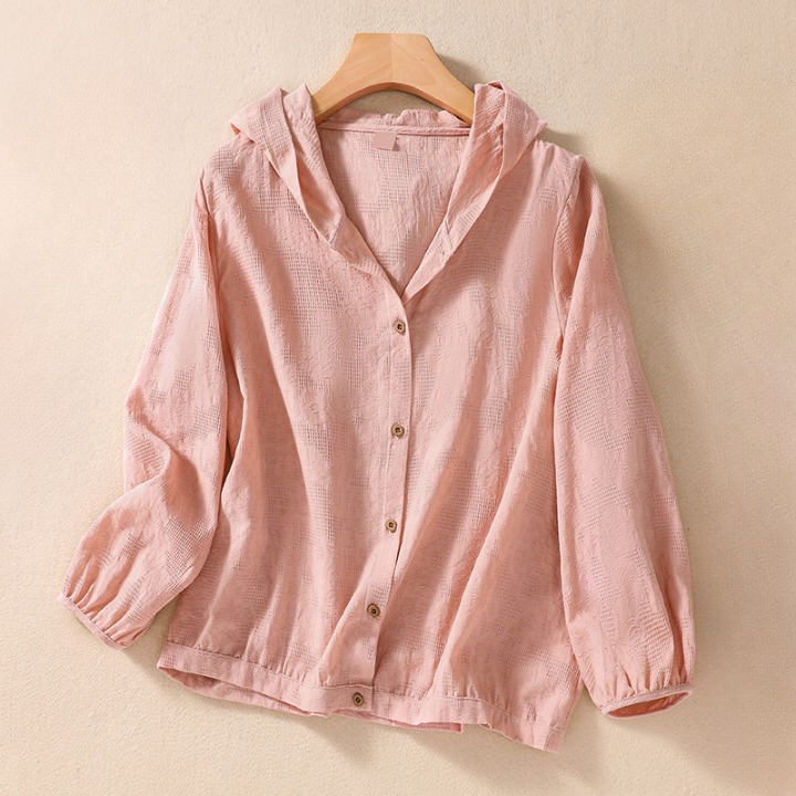 Ruth Linen Hooded Blouse