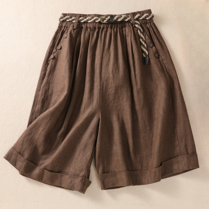 Maeve Cotton Wide-Leg Shorts