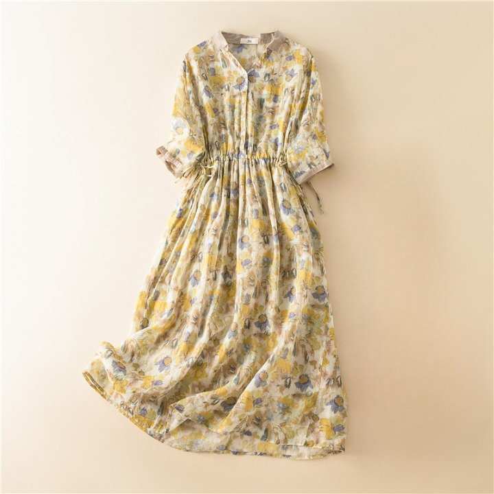 Sienna Linen Floral Dress