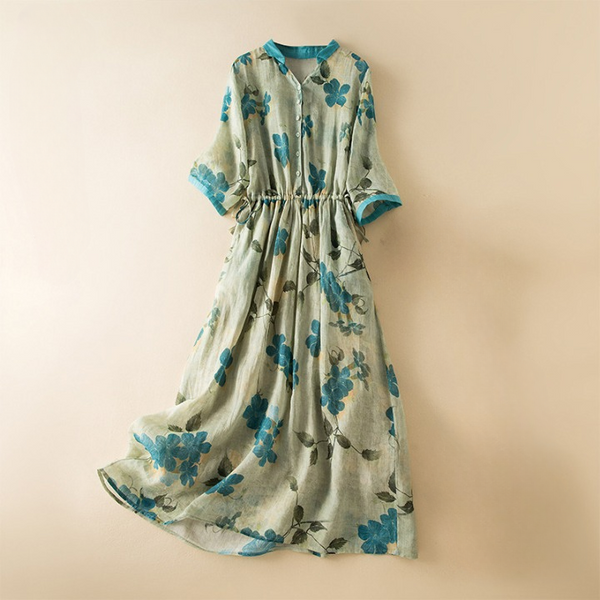 Sienna Linen Floral Dress