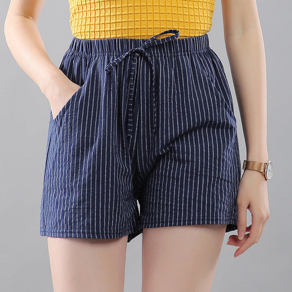 Ivy Cotton Striped Shorts