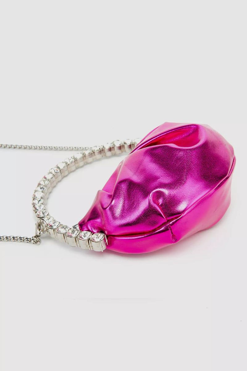 Laldor Crystal Embellished Rose Red Bag