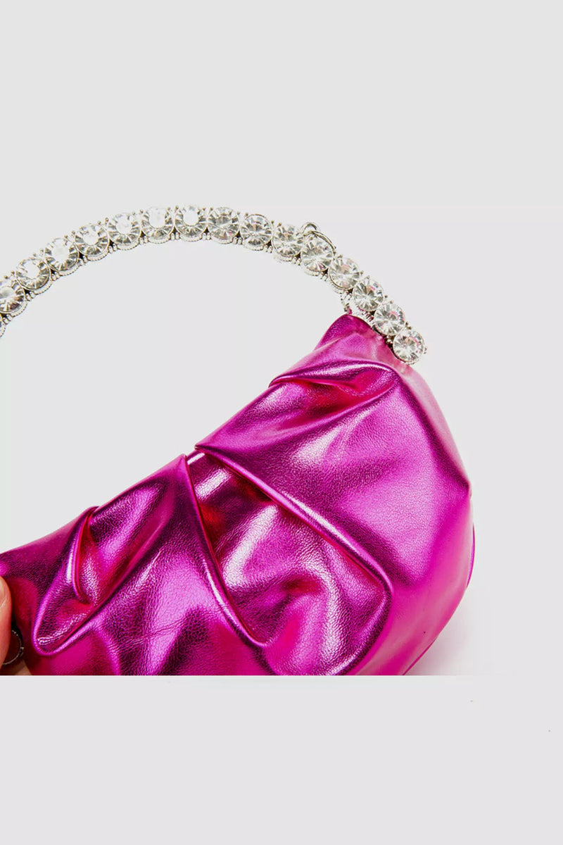 Laldor Crystal Embellished Rose Red Bag