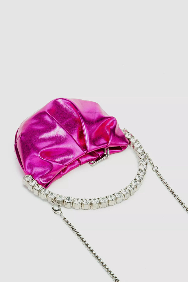 Laldor Crystal Embellished Rose Red Bag