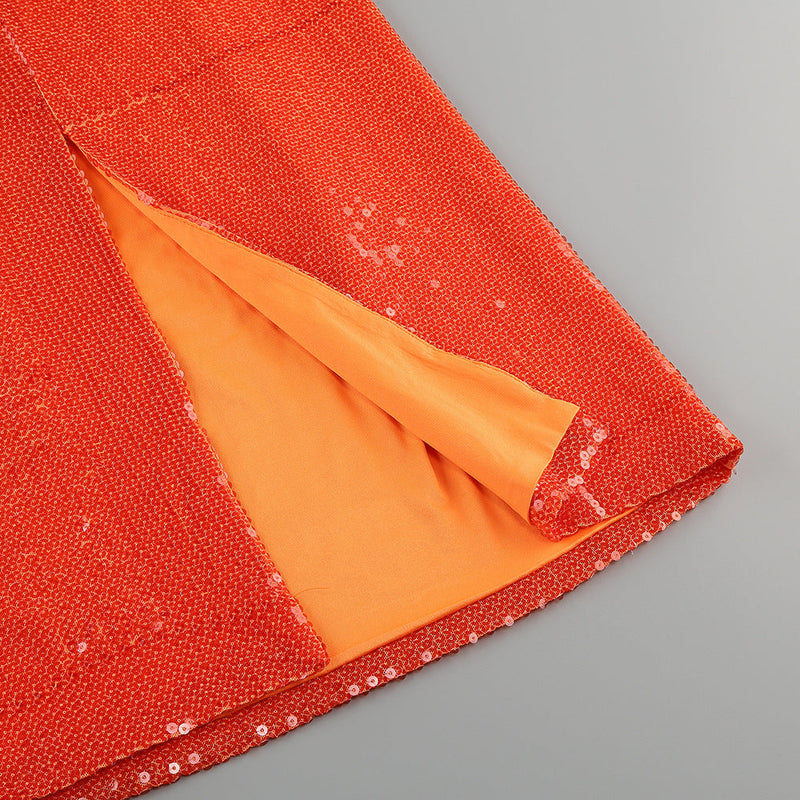 Royce Sequin Cutout Strapless Midi Dress