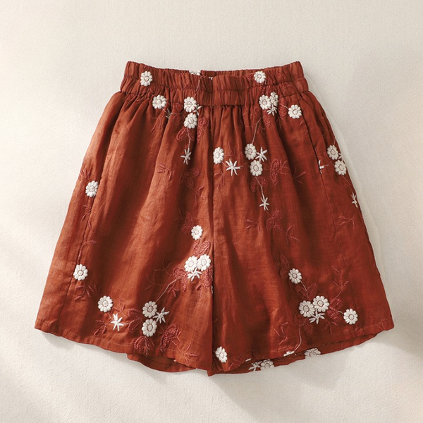 Eloise Linen Floral Shorts