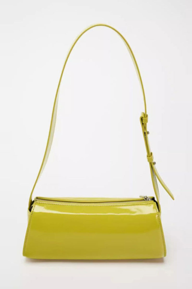 Avalyne Mirror Leather Baguette Bag