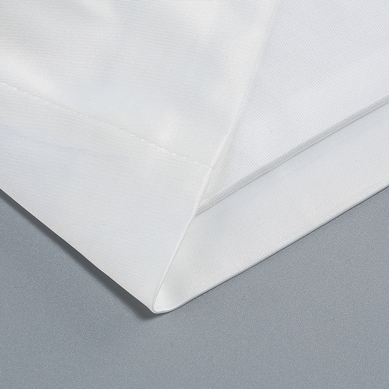 Zayne Mesh Flower One Shoulder Midi Dress In White