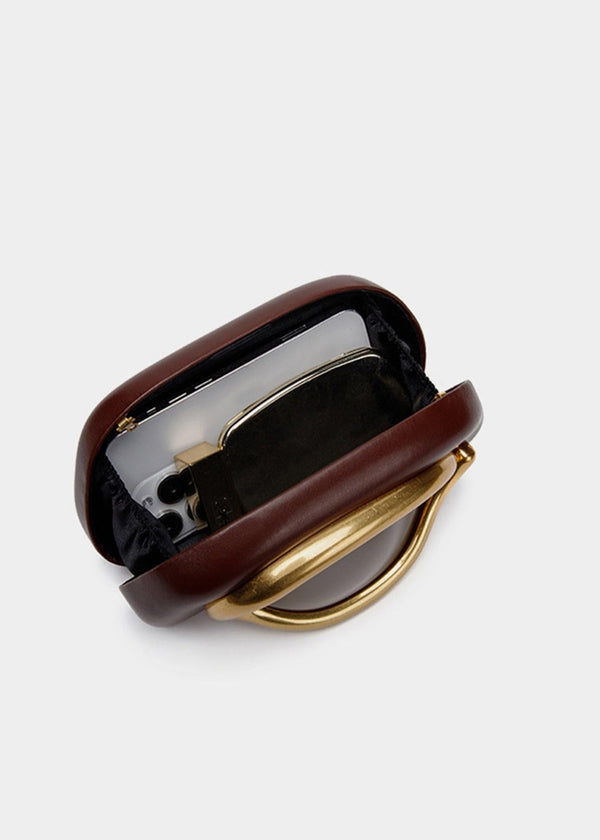 Cyrvath Metal Box Bag in Burgundy