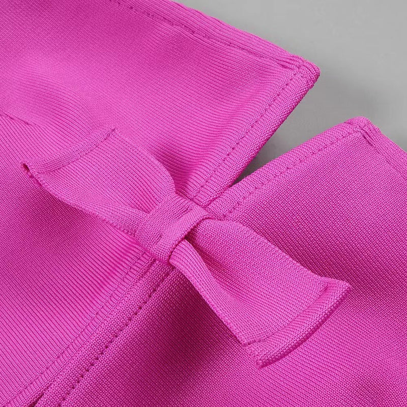 Neal Strapless Cutout Maxi Bandage Dress In Pink