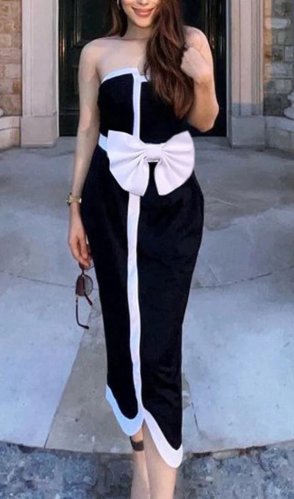 Vazada Off Shoulder Bow Tie One Piece Swimsuit Set