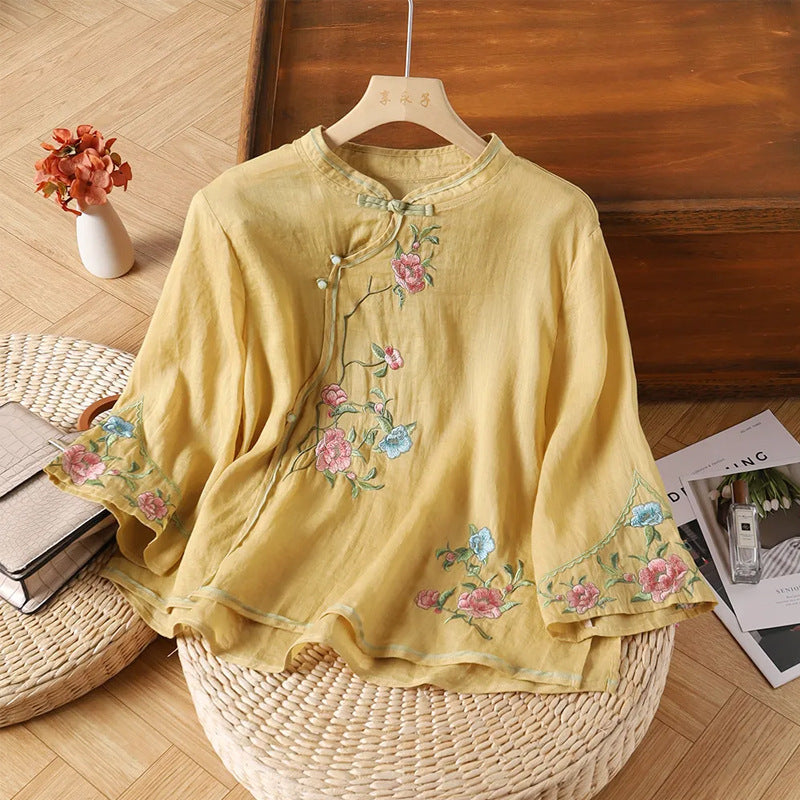 Celine Cotton Floral Blouse
