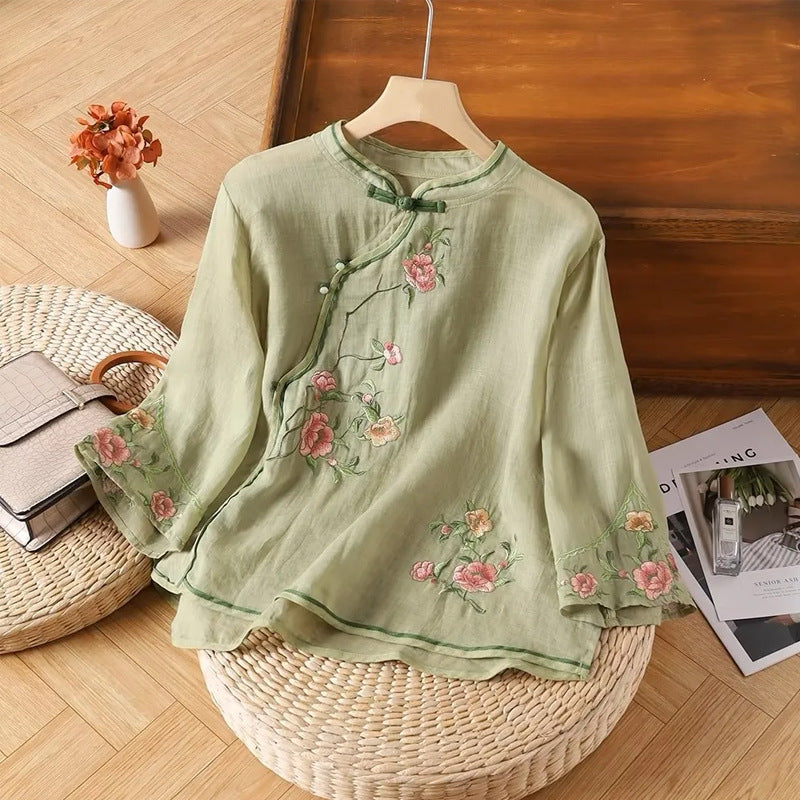 Celine Cotton Floral Blouse