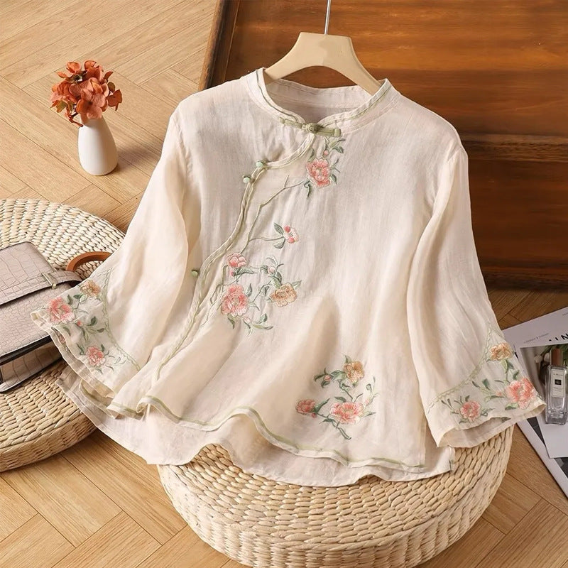 Celine Cotton Floral Blouse