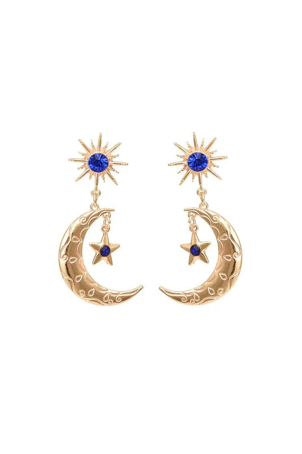 Amyas Crystal Moon Earrings
