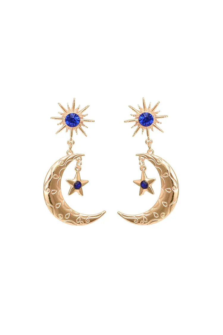 Amyas Crystal Moon Earrings