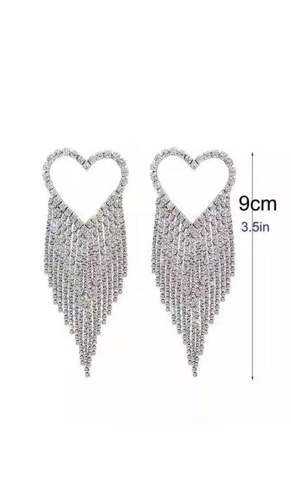 Logan Rhinestone Tassel Earrings