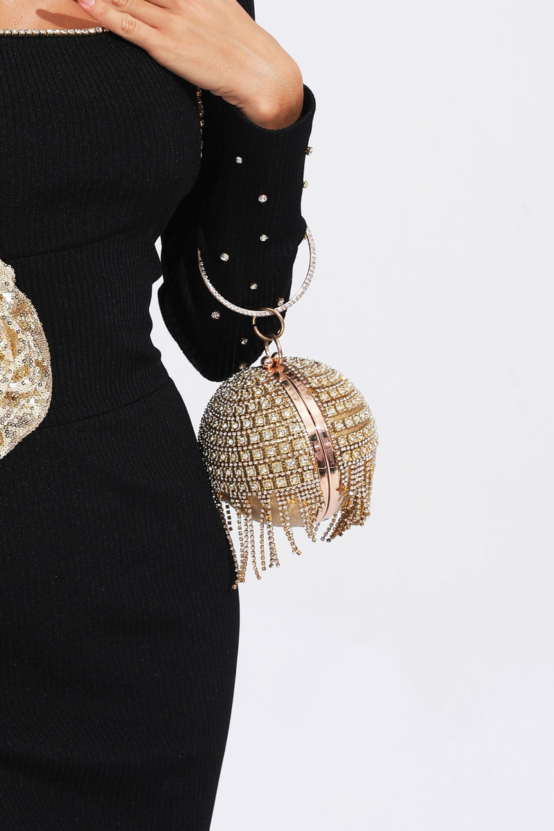 Nyrix Gold Round Ball Bag