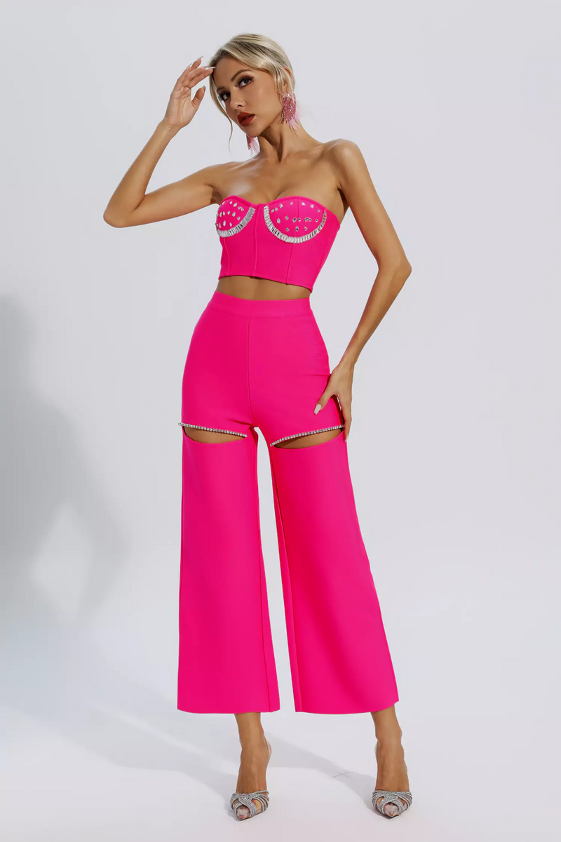 Virginia Cutout Diamond Set In Pink