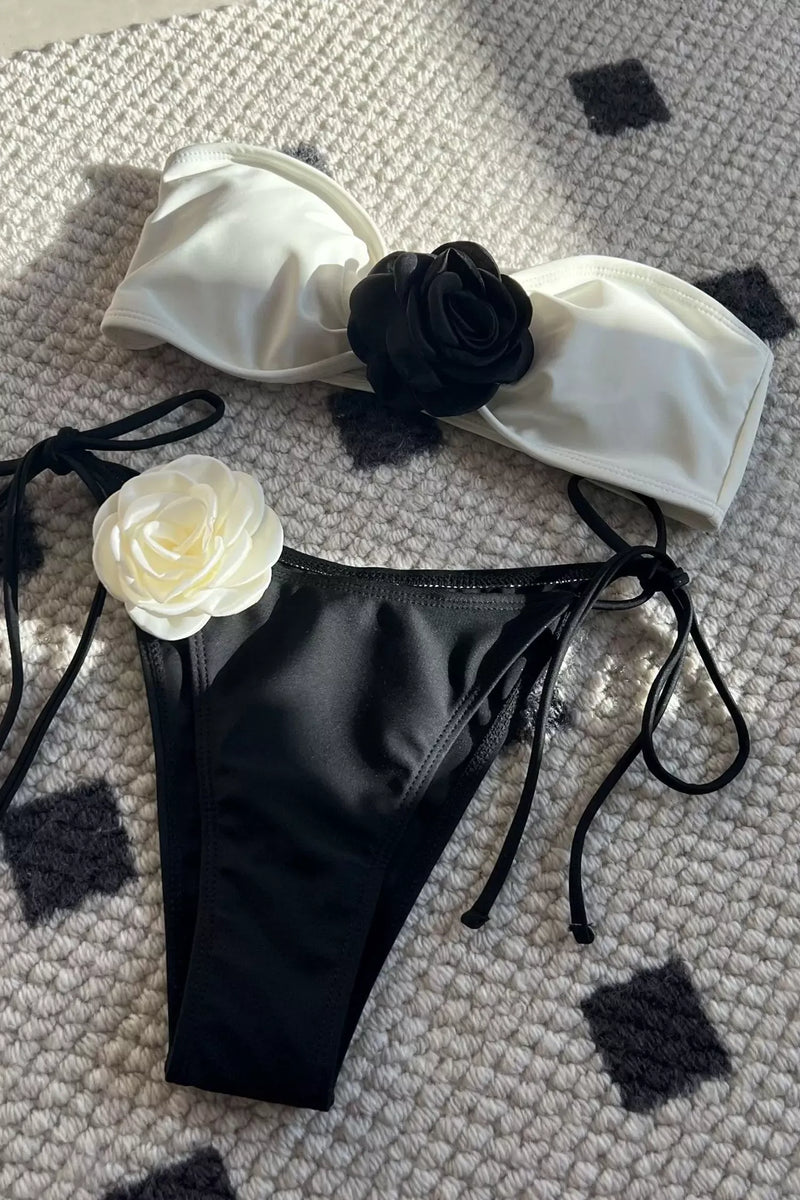 Aerona White Rose Bikini